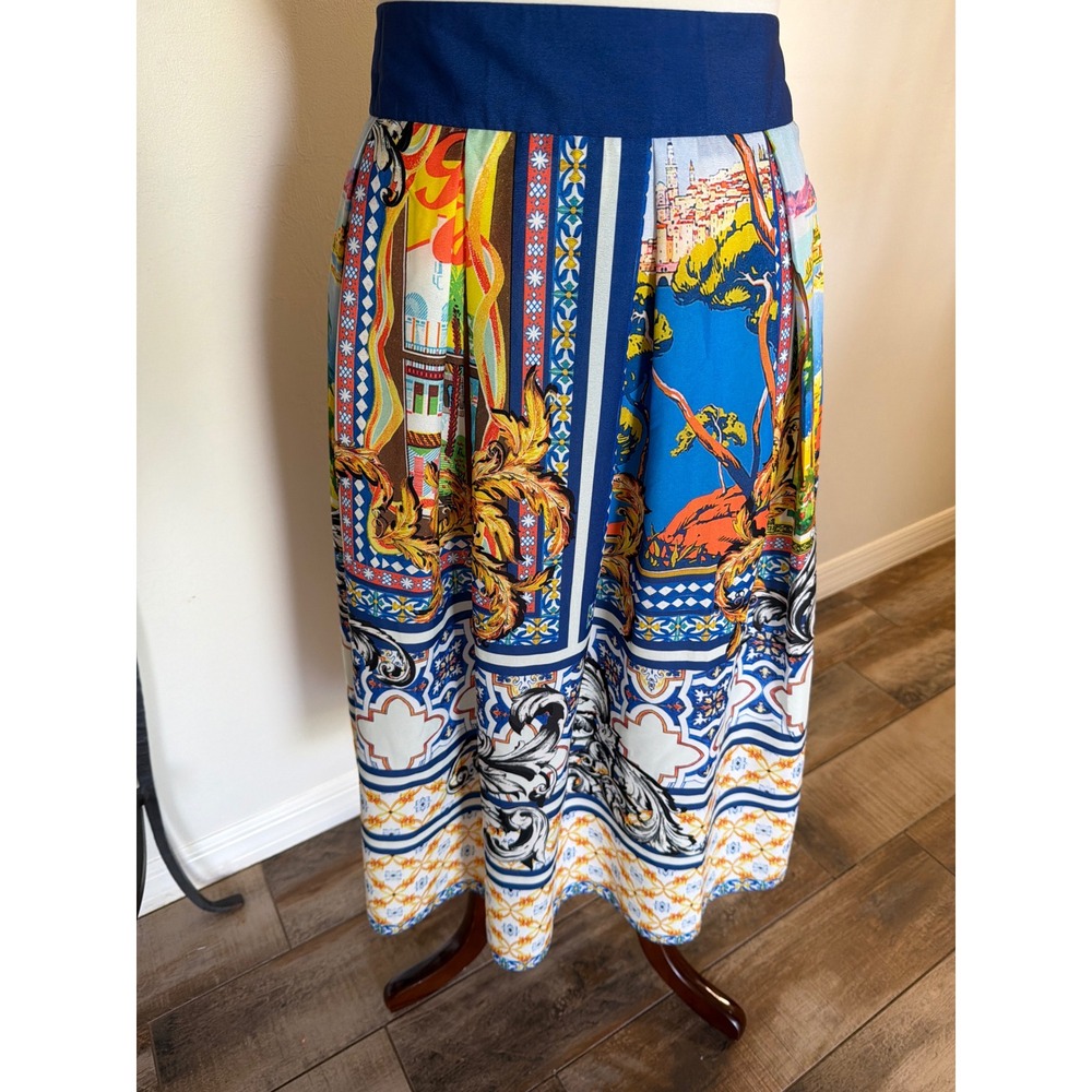 ASOS Postcard Print SKIRT Italy Spain …size 8